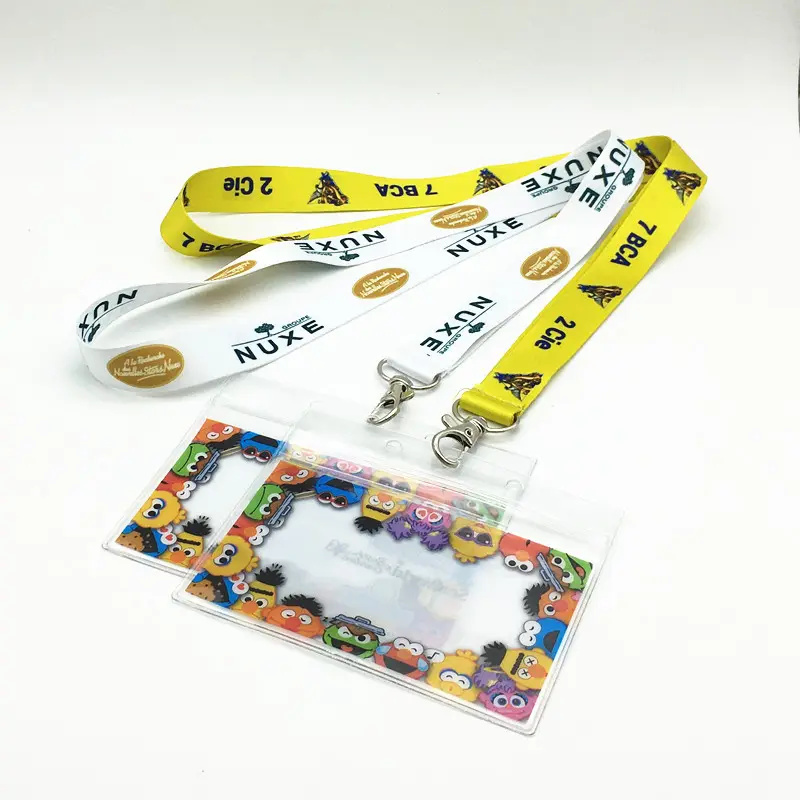 ขายร้อนโรงเรียนทำงาน Lanyards ผู้ถือที่กำหนดเองผู้ถือบัตรประจำตัวประชาชนที่มีโลโก้ที่กำหนดเองพิมพ์เชือกเส้นเล็ก