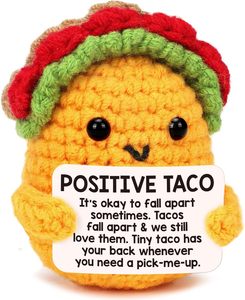 Tùy Chỉnh Dệt Tay Crochet Dễ Thương Đồ Chơi Mèo Taco Cá Mập Khủng Long Rùa Cảm Xúc Cảm Hứng Quà Tặng Cho Nam Giới Phụ Nữ Động Vật Tích cực - Product Image 5