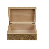 Caja de Cigarros y Caja para Conservar Frescura de Cedro Okouman Tallado en Madera Lacada de Alta Calidad, Estilo Americano, Resistente a la Humedad