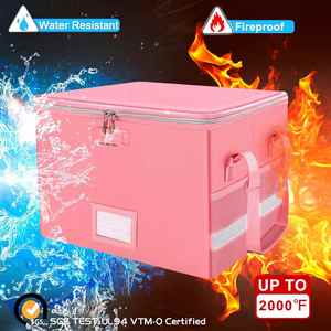 Custom Logo UL94-Certified Fireproof <b>File</b> Organizer <b>Box</b> with Handle Portable Multi-layer <b>Storage</b> for Hanging Filing Products - Product Image 3