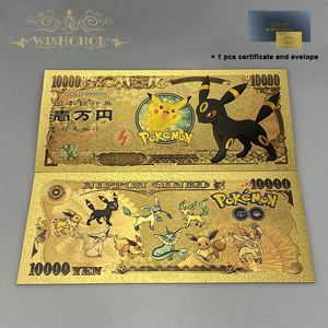 8 Jenis Uang Kertas Anime Eevee Jepang Berlapis Emas 24k untuk Koleksi - Product Image 2