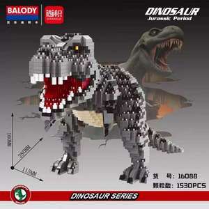 Micro-Particle <b>Plastic</b> ABS Building <b>Blocks</b> Dinosaur Series Tyrannosaurus Rex Assembly Toy Unisex Educational Gift - Product Image 1