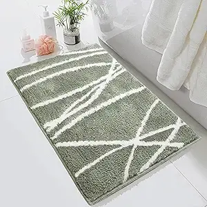 <span class=keywords><strong>Tapis</strong></span> <span class=keywords><strong>de</strong></span> <span class=keywords><strong>salle</strong></span> <span class=keywords><strong>de</strong></span> <span class=keywords><strong>bain</strong></span> <span class=keywords><strong>de</strong></span> luxe <span class=keywords><strong>vert</strong></span> <span class=keywords><strong>sauge</strong></span> blanc courbe, <span class=keywords><strong>tapis</strong></span> <span class=keywords><strong>de</strong></span> <span class=keywords><strong>bain</strong></span> extra doux et absorbant <span class=keywords><strong>de</strong></span> 24x36 pouces - Product Image 6