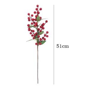 <span class=keywords><strong>Bouquet</strong></span> <span class=keywords><strong>de</strong></span> fleurs artificielles en mousse et plastique, <span class=keywords><strong>fruits</strong></span> <span class=keywords><strong>de</strong></span> houx, vert d'hiver, gaufré, pour le réveillon du Nouvel An - Décoration légère et imperméable - Product Image 5