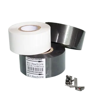 UNIONCODING Supplier for Black 25mm Width Date Coding Foil <strong>Hot</strong> Stamping <strong>Ribbon</strong> for HP241b <strong>Hot</strong> Coding Foil - Product Image 1