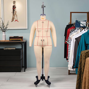 Maniquí de Costura de Cuerpo Completo para Mujer Talla Grande, Ajustable en Altura, 1XL, de Fibra de Vidrio, Sin Cabeza, en Pose de Pie - Product Image 6