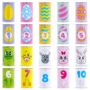 Enfants adultes vacances en plein air cour <span class=keywords><strong>chasse</strong></span> <span class=keywords><strong>aux</strong></span> <span class=keywords><strong>oeufs</strong></span> de Pâques jeux de fête d'anniversaire carnaval de Pâques sac de fèves lancer Knockdown Can <span class=keywords><strong>jeu</strong></span> ensemble - Product Image 3