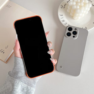 Siêu mỏng PC trường hợp khó khăn cho Iphone 15 16 Pro Max không khung bần-kim loại cảm thấy đầy màu sắc bền điện thoại trường hợp - Product Image 6