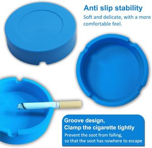 Cendrier en silicone résistant aux hautes températures, ensemble de cendriers pour cigarettes, pour extérieur, patio, intérieur ou bureau - Product Image 2