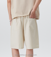 Shorts décontractés pour hommes à taille élastique, personnalisables avec logo, pour commande en gros, pour l'extérieur, la maison, l'été, amples, respirants, unis