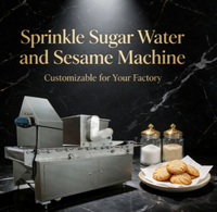 Machine automatique de pulvérisation de sucre et de recouvrement de sésame, régulation de vitesse à fréquence variable, distribution uniforme du sel et du sucre