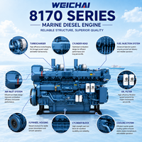 Weichai 8170 Serie Wassergekühlter Motor Reihen-Dieselmotor für Passagierfähren und Ingenieurfahrzeuge