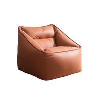 Fauteuil ergonomique en cuir technique OEM, pouf, canapé-lit, chaise longue imperméable et nettoyable avec billes EPP – Vente en gros