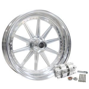Para el Modelo 18 de <span class=keywords><strong>Harley</strong></span>, Instalación de Neumáticos Traseros Anchos, Ruedas Delanteras de Gran Ancho de 18*4.5 Pulgadas con Ruedas de Aluminio Forjado de 35 mm - Product Image 4