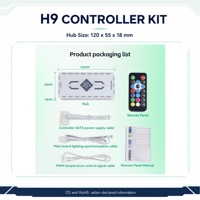 Hub de ventilateurs SNOWMAN H9 ARGB PWM à 9 ports, contrôleur magnétique alimenté par SATA avec télécommande pour le refroidissement des boîtiers de PC de jeu – Vente en gros