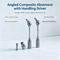 Abutment angulaire pour implant avec connexion anti-rotation et tournevis de pose pour restaurations et travaux prothétiques à fixation par vis