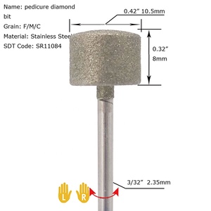 Big pear round edge cilindrico podologia pedicure footcare diamond rotary bur per rimozione della pelle morta - Product Image 5