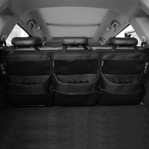 Car Seat Back Organizer Mesh Storage Bag 4-7 Pockets Oxford Cloth <b>Trunk</b> Hanging Travel Storage For General Cars - Product Image 5