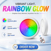 Lumière sous-marine IP68 152 mm en résine PC, éclairage LED RGB pour piscine