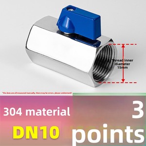 <strong>Mini</strong> <strong>Ball</strong> <strong>Valve</strong> 304 Stainless Steel Internal External 6/4 Points Wire 1 Inch DN15 Manual Pagoda Micro Double Small <strong>Valve</strong> Switch - Product Image 6
