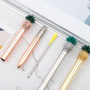 Bolígrafo Metálico con Forma de Piña Dorada, Económico, al por Mayor, Ancho de Escritura de 1.0 mm, Logotipo Personalizado - Product Image 4