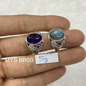 แหวนพลอยช่างฝีมือทำจากเงินสเตอร์ลิงและเครื่องประดับเงิน925 - Product Image 1