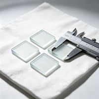 Plaque de verre carrée AG anti-reflet 12*12*4mm, verre optique mat gravé pour échantillons et petits écrans personnalisés