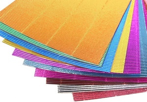 Foglio A4 cartone forniture artigianali cartone fogli di cartone colorato mestiere S carta ondulata colorata - Product Image 4
