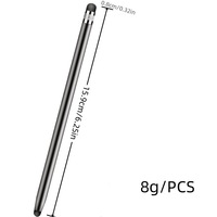 Stylet capacitif double usage en métal pour téléphone portable, tablette, apprentissage, dessin, édition, présentations, écriture YM3004