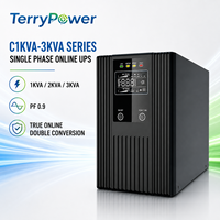 Onduleur monophasé en ligne à double conversion 230V 1KVA 2KVA 3KVA pour système d'alimentation de secours domestique et de bureau
