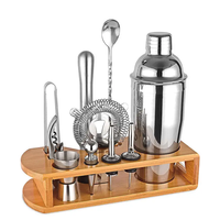 Kit de barman mixologie 10 pièces ensemble de barres en métal pour shaker à cocktail et martini à la maison