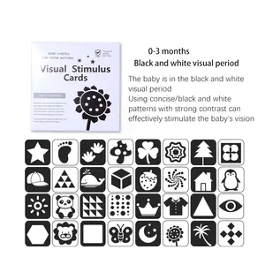 Montessori Visual Stimulation Card Toys Color Shape Animal Education Black White Cognitive Flash Cards For BabyCard For Baby