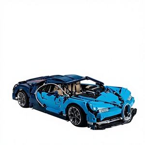 Modèle de voiture <span class=keywords><strong>Bugatti</strong></span> Chiron en blocs de construction en plastique, compatible transfrontalier, pour adultes, haute difficulté, jouet éducatif à assembler - Product Image 1