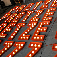 Lettres lumineuses vintage en métal de 2 pieds, personnalisées, effet rouillé, pour décoration de mariage, anniversaire, bar, Halloween