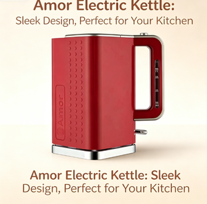 Bouilloire électrique rouge de 1,7 L |   Bouilloire à ébullition rapide 1500W |   220V |   Protection contre l'ébullition à sec |   Acier inoxydable |   Base sans fil pour une utilisation domestique en cuisine - Product Image 5