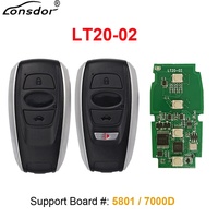 Lonsdor LT20-02 - Placa PCB para Llave Inteligente con Carcasa de 3 Botones para Subaru WRX Legacy Outback Forester Ascent, Compatible con K518 KH100 KW100 5801/7000