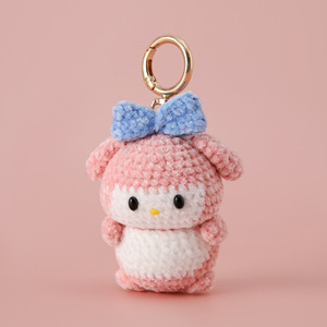 Super mignon dessin animé fait à la main tissé poupée <span class=keywords><strong>japonais</strong></span> et coréen porte-clés rétro poupée porte-clés sac à dos suspendus bijoux - Product Image 2