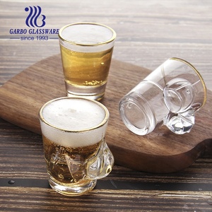 Benutzer definiertes Logo Mini 2oz Hochzeit Souvenir Schnaps glas Promotion Tequila Wein Wodka Soju Spirits Miniatur Trinkglas - Product Image 5