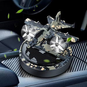 Diffuseur de <span class=keywords><strong>parfum</strong></span> de voiture moderne de luxe, ornement avion de combat, diffuseur rotatif solaire, aromathérapie, éliminateur d'odeurs, diffuseur de voiture en plastique - Product Image 4