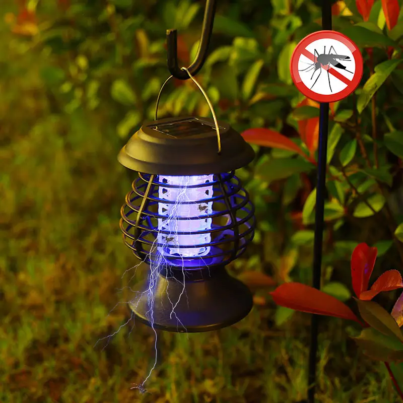 2022 Pest Control Lamp Portable Bug Zapper Mosquito Killer lamp,Waterproof Solar Power UV Mosquito Trap