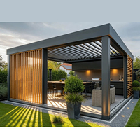 Pergola motorisée résistante aux intempéries et aux charges de neige, imperméable, pour restaurant commercial, parc