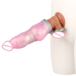 ถุงยางอนามัยเพิ่มขนาดอวัยวะเพศชายของเล่นทางเพศขนาด8นิ้วที่ขยายขนาดของไก่พร้อมห่วงล็อคขยายขนาดของอวัยวะเพศซิลิโคน - Product Image 3