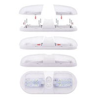 Lampes de lecture de voiture 48 LED Lampe de lecture intérieure dôme universel pour voiture et camion Éclairage panneau de toit de cabine haute luminosité 12V