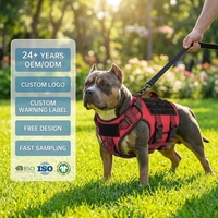 Harnais Professionnel Robuste Anti-Traction pour Chien avec Boucles Métalliques Haute Résistance, Poignée d'Entraînement et Système Molle pour Grands Chiens