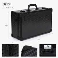 Trousse de barbier portable format voyage avec serrure de sécurité, en aluminium durable, pour coiffeur, avec séparateurs