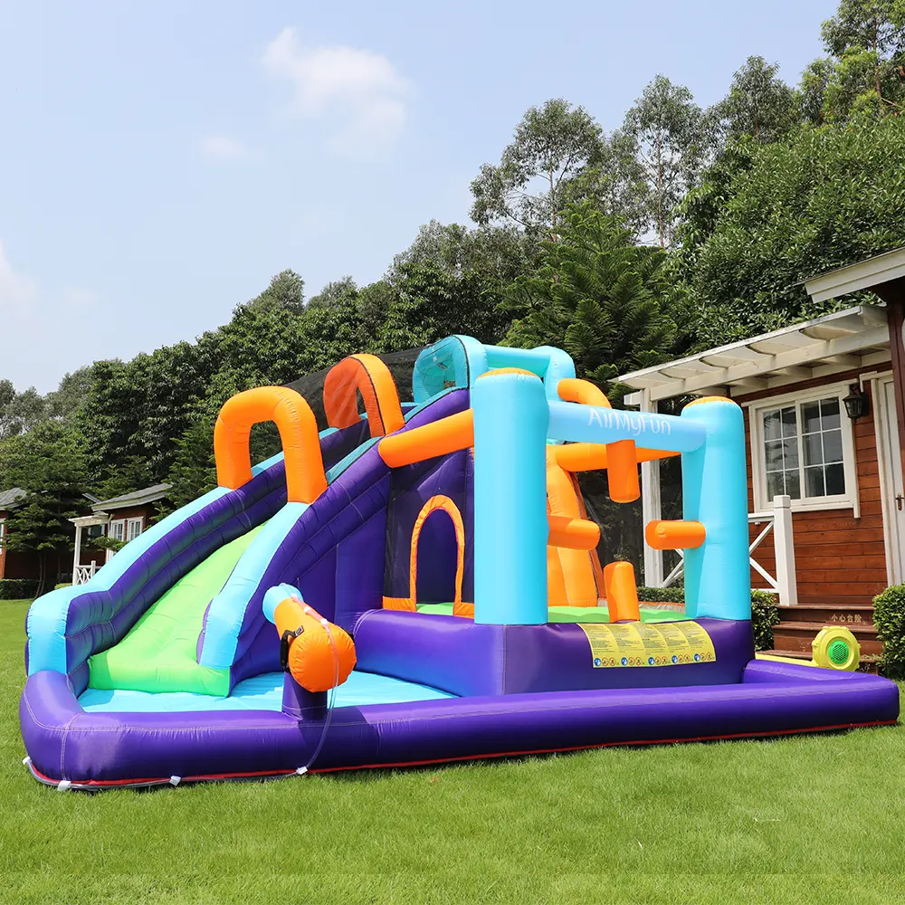 Airmyfun piscina de bolas interessantes, bola de atirar, casa de pular, inflável, castelo, área interna, castelo