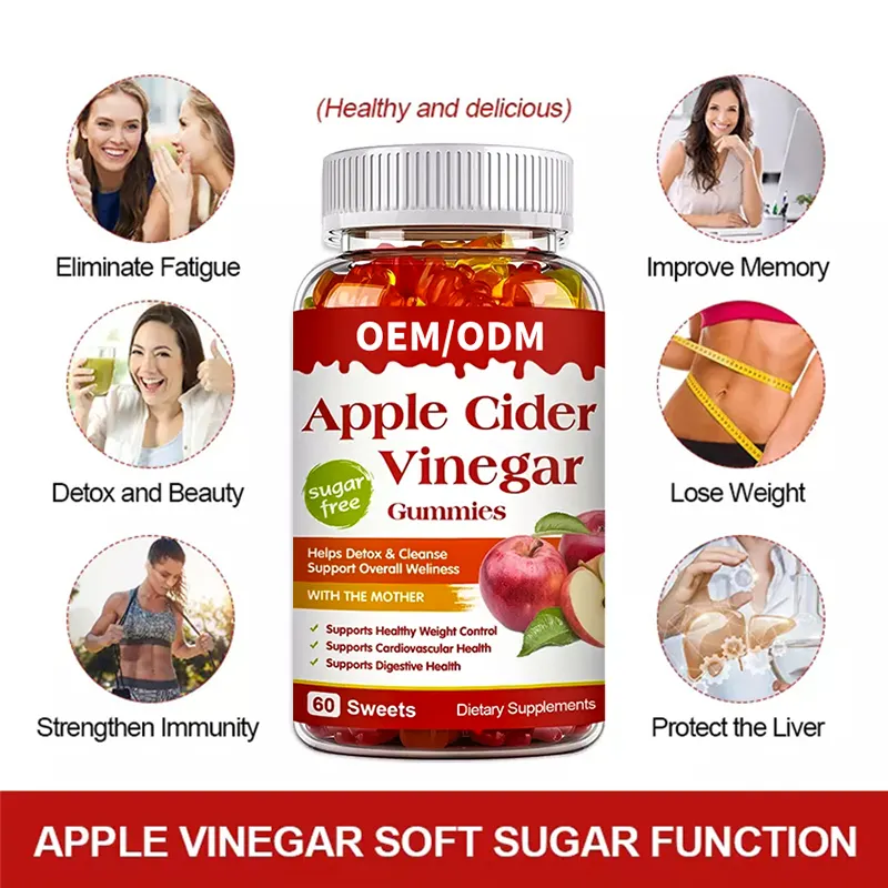 2024 Hot Sale Slimming Gummies Belly Fat Burn Healthcare Supplements Weight Loss Gummies Apple Cider Vinegar Gummies Keto