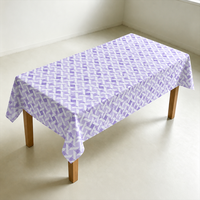 Nappe en PEVA à motif diamant, lavande et blanc, 54 x 108 pouces, imperméable, rectangulaire, en plastique, pour le dîner de Pâques