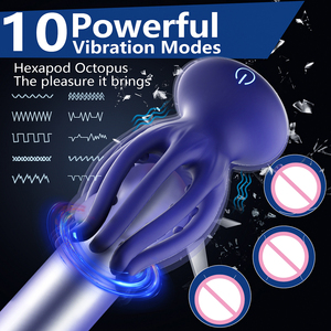 Kovida homme méduse tentacules vibrant pénis gland Massage exercice APP Silicone Masturbatore Traction pénis dispositif d'entraînement - Product Image 5