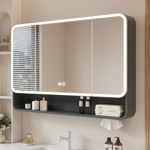 Gabinete de <span class=keywords><strong>espejo</strong></span> de baño inteligente Rectangular de alta calidad, luz LED de atenuación táctil, diseño moderno para el hogar, apartamento, Hotel, Villa, inodoros - Product Image 1